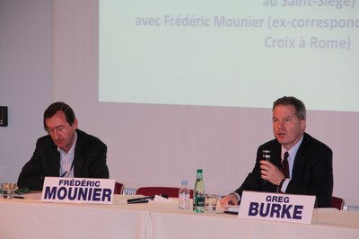 Frédéric Mounier et Greg Burke