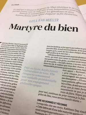 Kayla Jean Mueller, martyre du bien