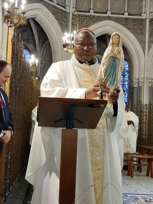 Benedict Assorow Mgr Ouédraogo statue Vierge