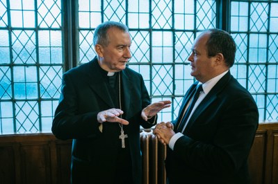 Son Eminence le Cardinal Pietro Parolin et Jean-Marie Montel